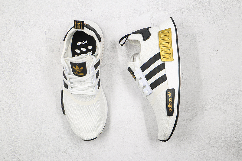 Nmd_R1 Shoes Cloud White/Core Black/Gold Metallic 19