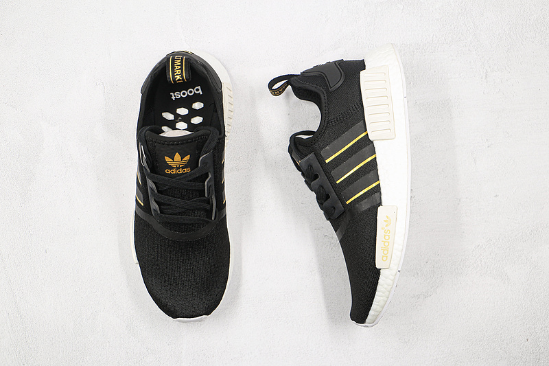 Nmd_R1 Shoes Core Black/Gold Metallic/Crystal White 7