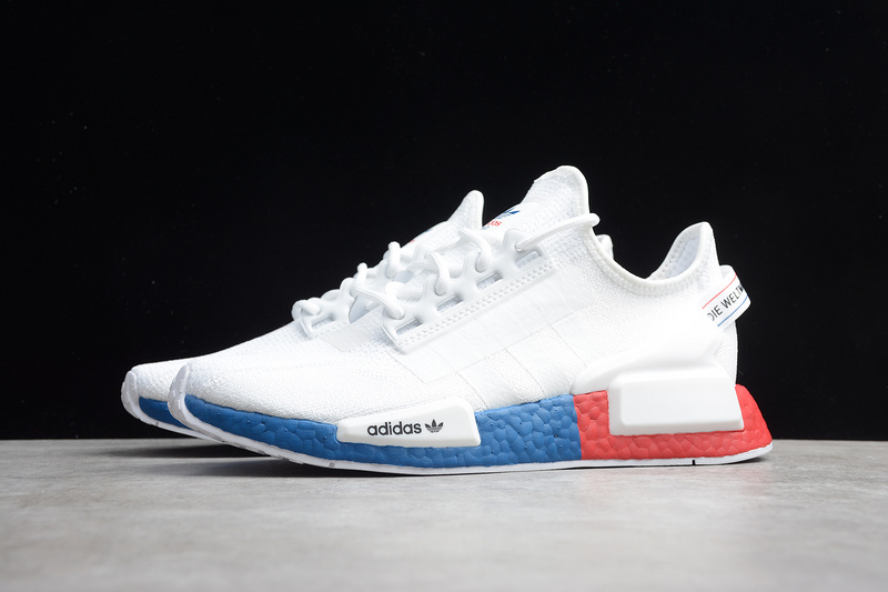 Nmd_R1 V2 Shoes Cloud White/Crystal White/Lush Red 3