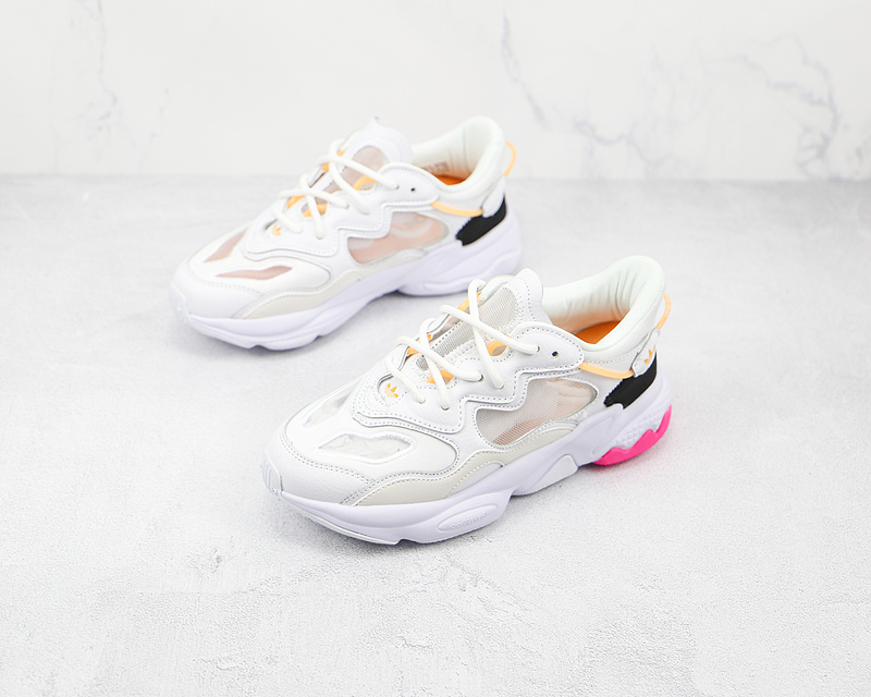 Ozweego Lite Shoes Cloud White/Cloud White/Hazy Orange 15