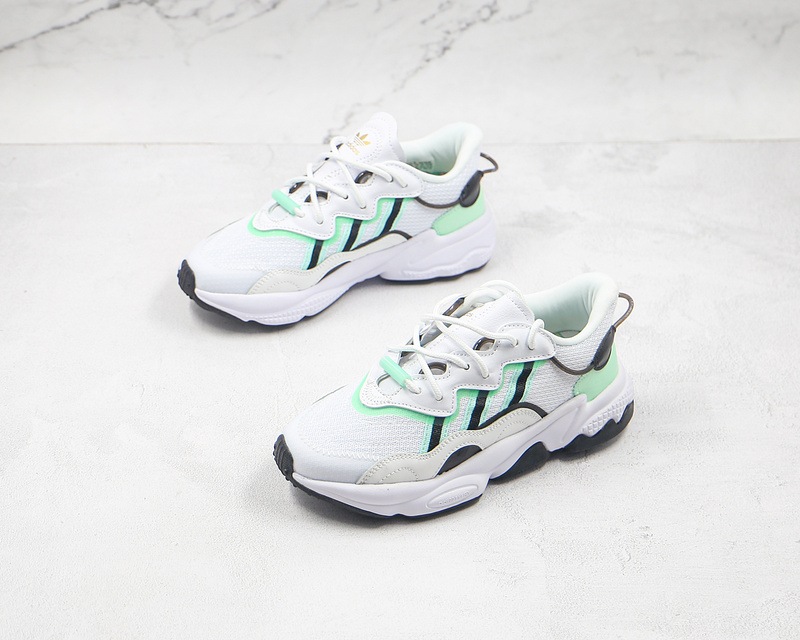 Ozweego Shoes Cloud White/Frozen Green/Core Black 9