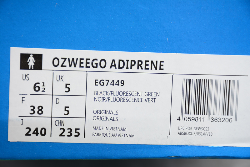 Ozweego Adiprene Fluorescence Green/Core Black 17