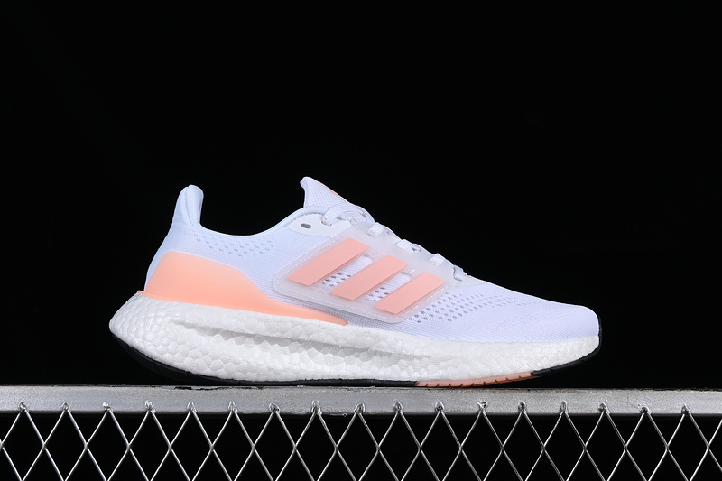 Adidas Pureboost 22 White/Grey/Pink 7