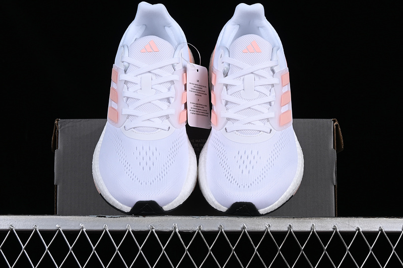 Adidas Pureboost 22 White/Grey/Pink 9