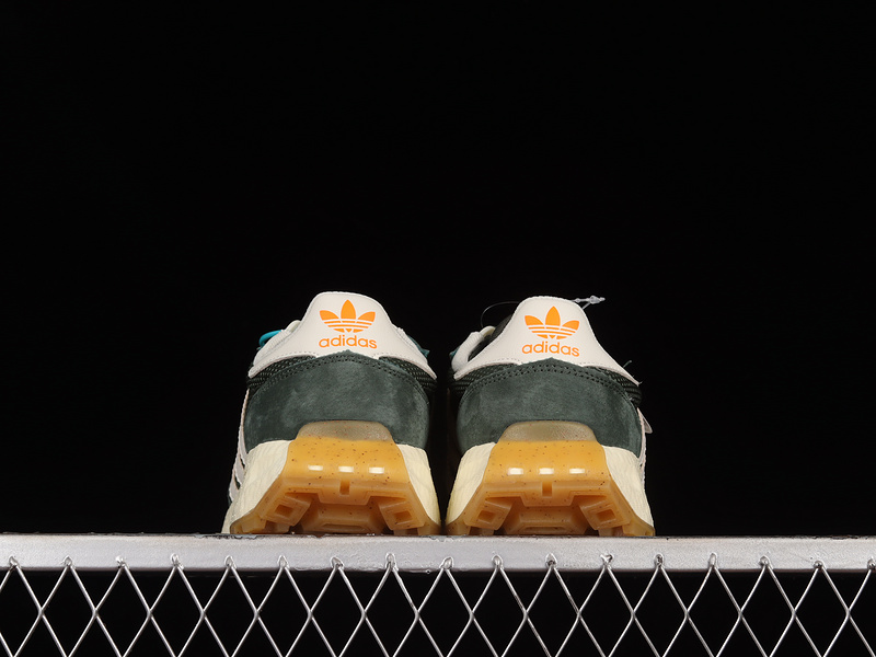 Retropy E5 Shoes Dark Green/Beige/Orange 15