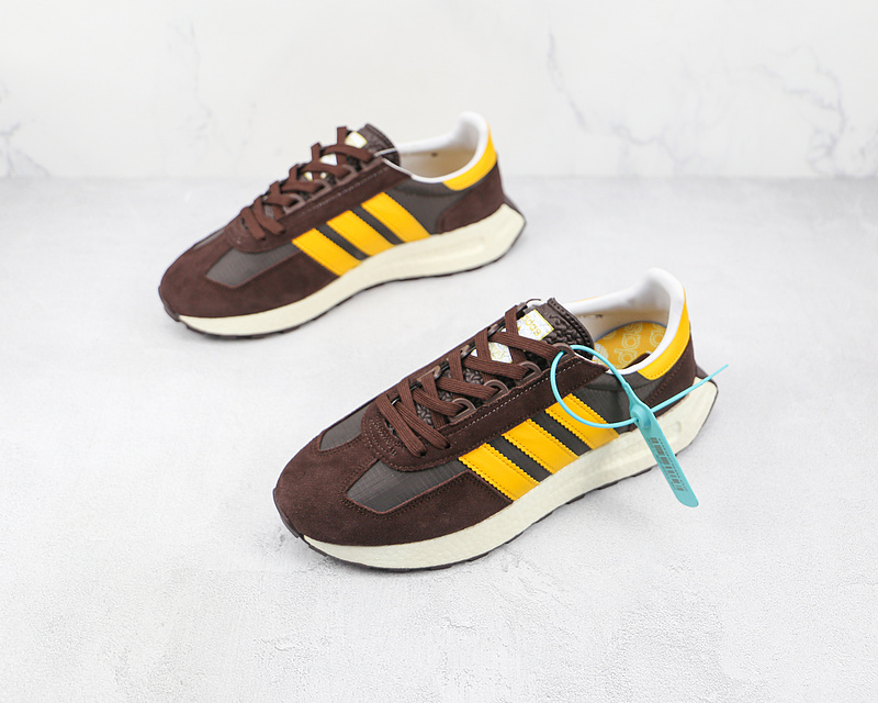 Retropy E5 Shoes Dark Brown/Dark Brown/Yellow 7