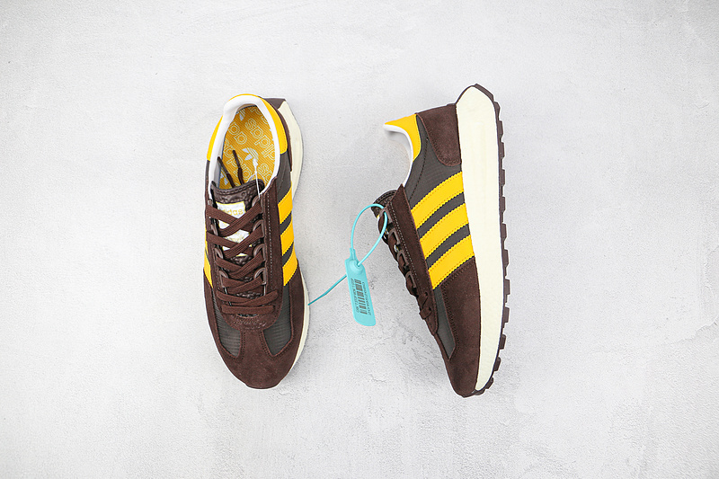 Retropy E5 Shoes Dark Brown/Dark Brown/Yellow 17