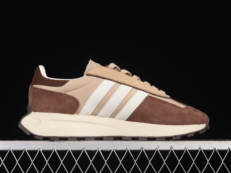 Retropy E5 Shoes Dark Brown/Light Khaki/White 13