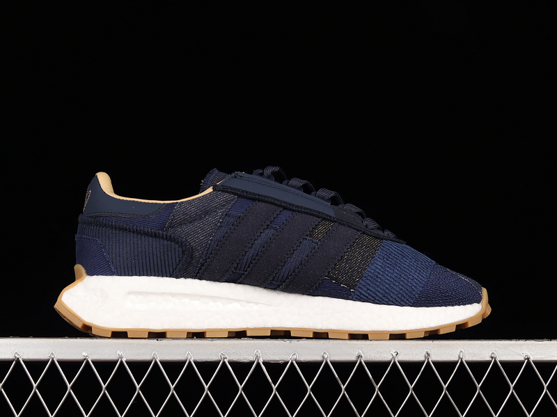 Retropy E5 Shoes Navy Blue/Cloud White/Light Brown 29