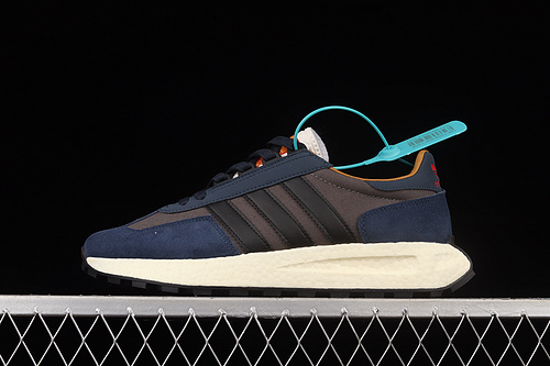 Retropy E5 Shoes Dark Navy/Dark Grey-Orange 31