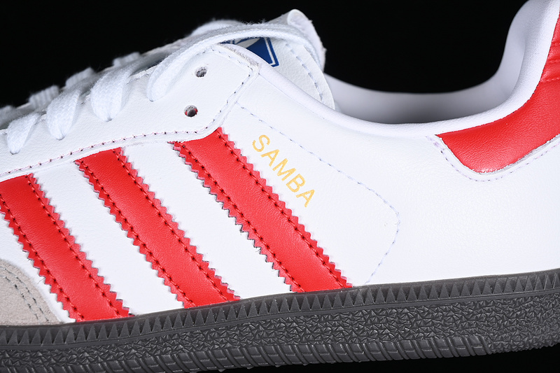 Adidas Samba Vegan White/Black/Red/Grey 5