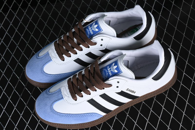 Adidas Samba Vegan White/Black/Blue 25