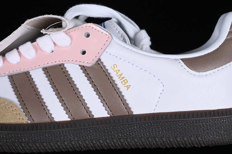 Samba Vegan White/Pink/Brown/Black 3