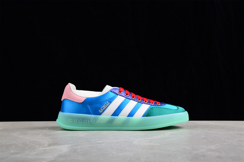 Gucci X Gazelle Shoes Blue/Cloud White/Green/Red 5