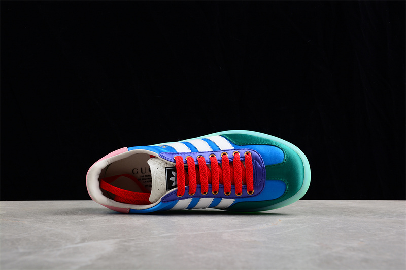 Gucci X Gazelle Shoes Blue/Cloud White/Green/Red 9