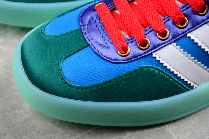 Gucci X Gazelle Shoes Blue/Cloud White/Green/Red 17