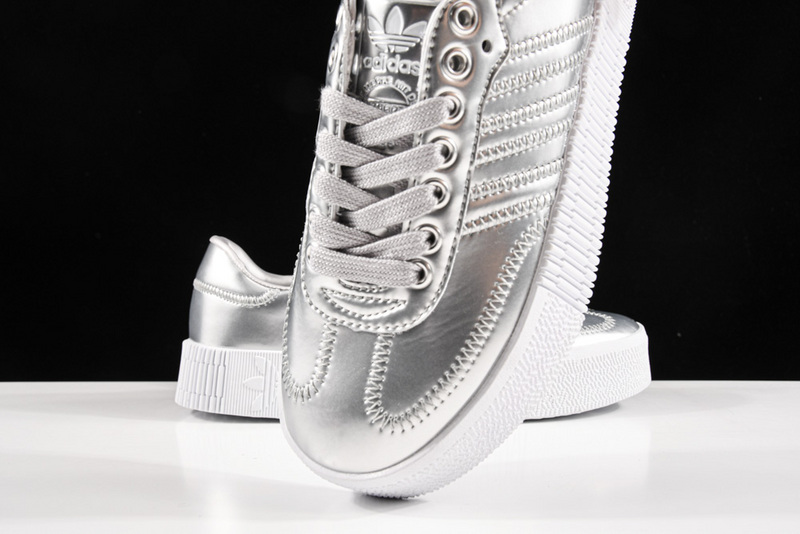 Sambarose Shoes Silver Metallic/Silver Metallic/Crystal White 5