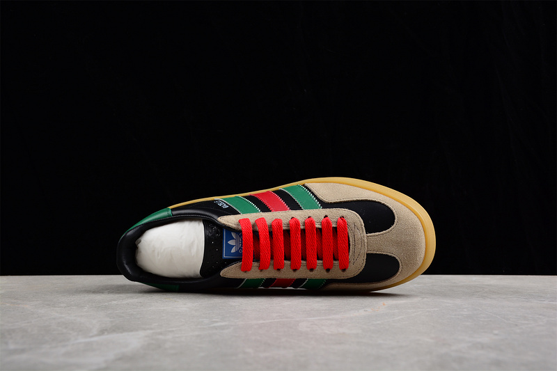 Gucci X Gazelle Shoes Core Black/Green/Brown-Red 19