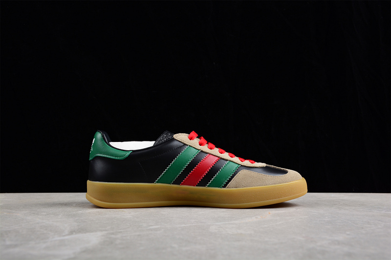 Gucci X Gazelle Shoes Core Black/Green/Brown-Red 23