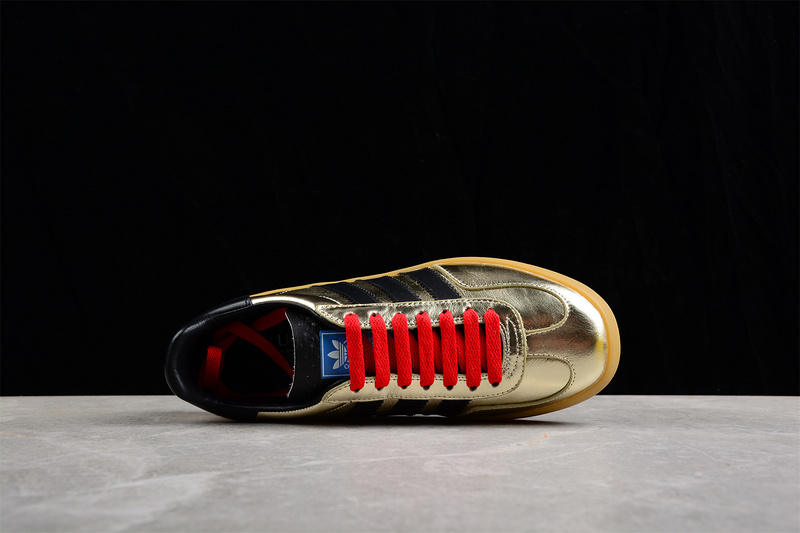 Gucci X Gazelle Shoes Gold/Core Black/Red 29