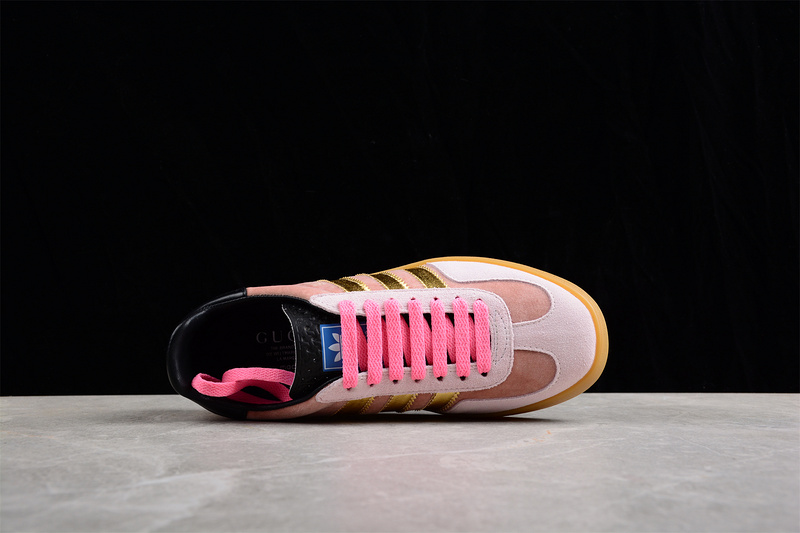 Gucci X Gazelle Shoes Light Pink/Gold/Core Black 7