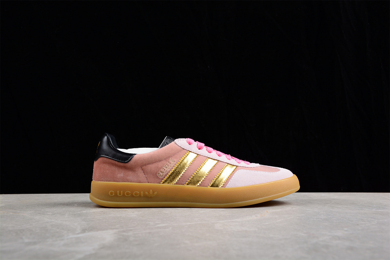 Gucci X Gazelle Shoes Light Pink/Gold/Core Black 9