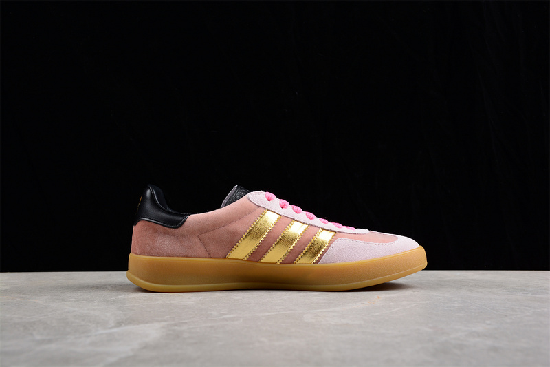 Gucci X Gazelle Shoes Light Pink/Gold/Core Black 13