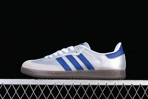 Adidas Samba Vegan White/Brown/Blue/Silver 11