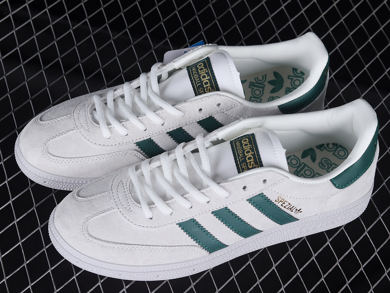 Handball Spezial Shoes Cloud White/Dark Green/Gold 11