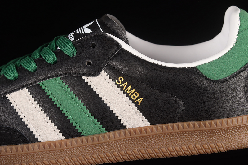 Samba Vegan Shoes Core Black/Cloud White/Green 25