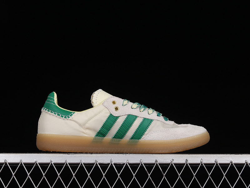 Wales Bonner X Samba Shoes Cream White/Bold Green/Easy Yellow 23