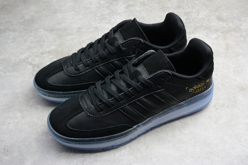 Samba Rm Shoes Core Black/Shock Cyan/Gold 7