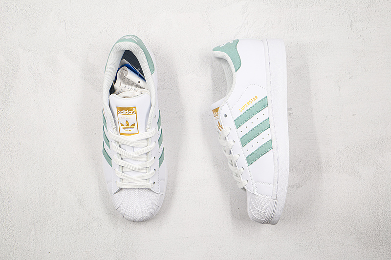 Superstar Shoes Cloud White/Light Green 13