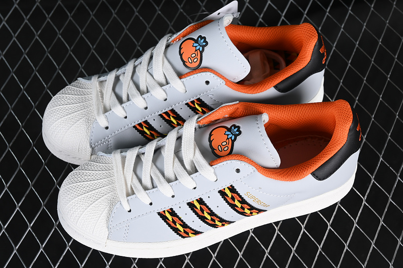 Superstar White/Black/Grey/Orange 5