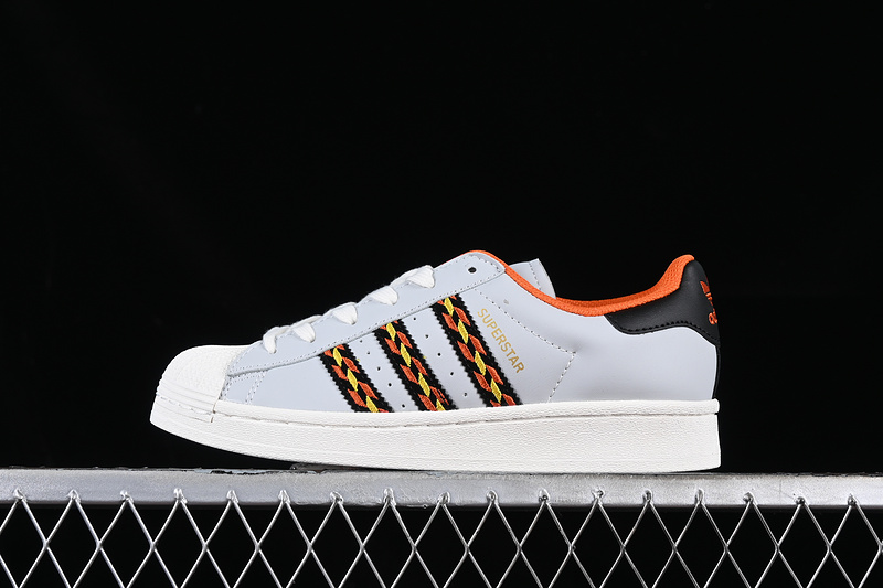 Superstar White/Black/Grey/Orange 9