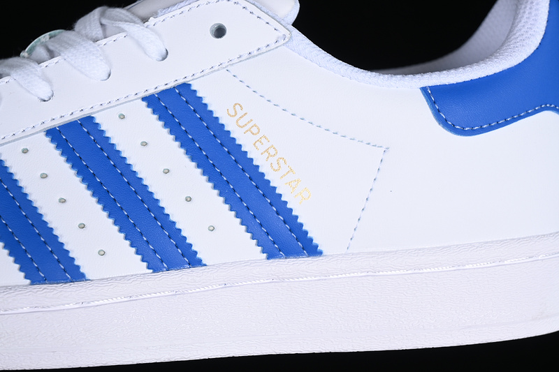 Adidas Superstar Cloud White/True Blue/Gold Metallic 9