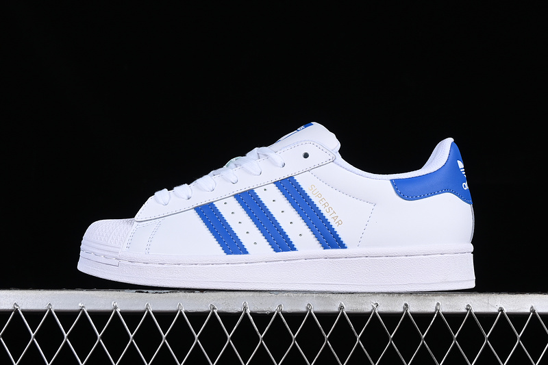 Adidas Superstar Cloud White/True Blue/Gold Metallic 23