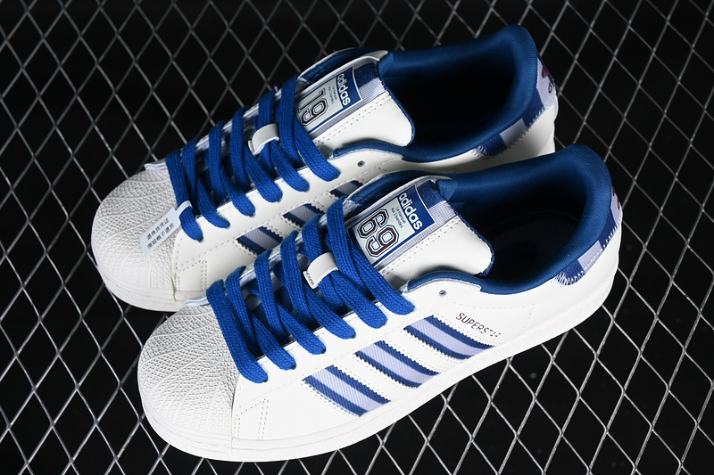 Adidas Superstar White/Blue 5