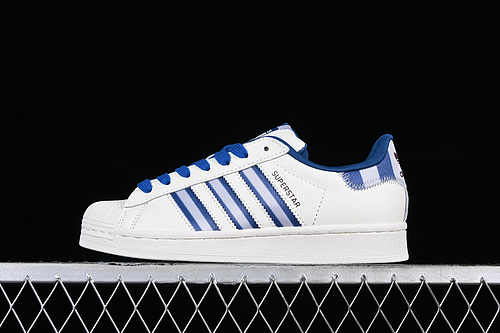 Adidas Superstar White/Blue 7