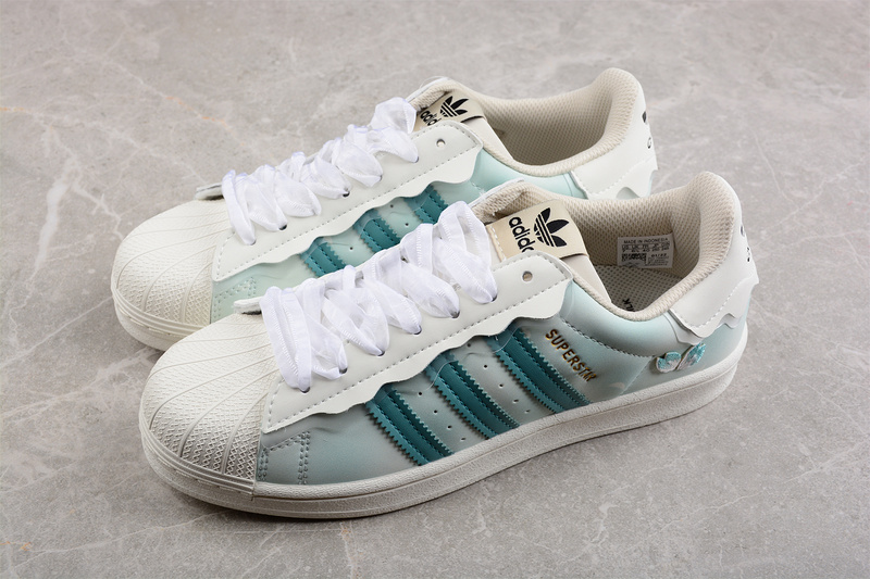 Superstar Shoes Cloud White/Green/Light Green 5