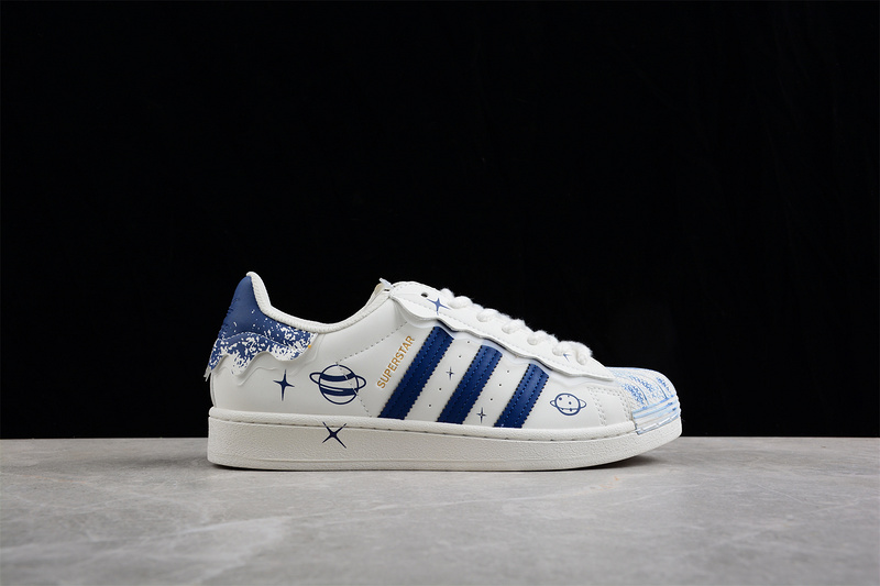 Superstar Shoes Creamy White/Navy Blue/Gold 21