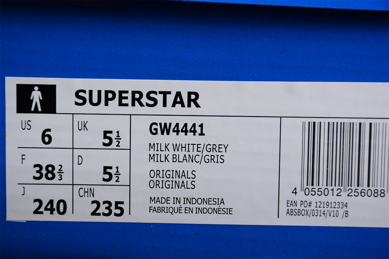 Superstar Shoes Creamy White/Navy Blue/Gold 25