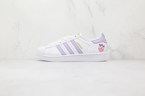 Superstar Shoes Cloud White/Purple Tint/Matte Gold 9