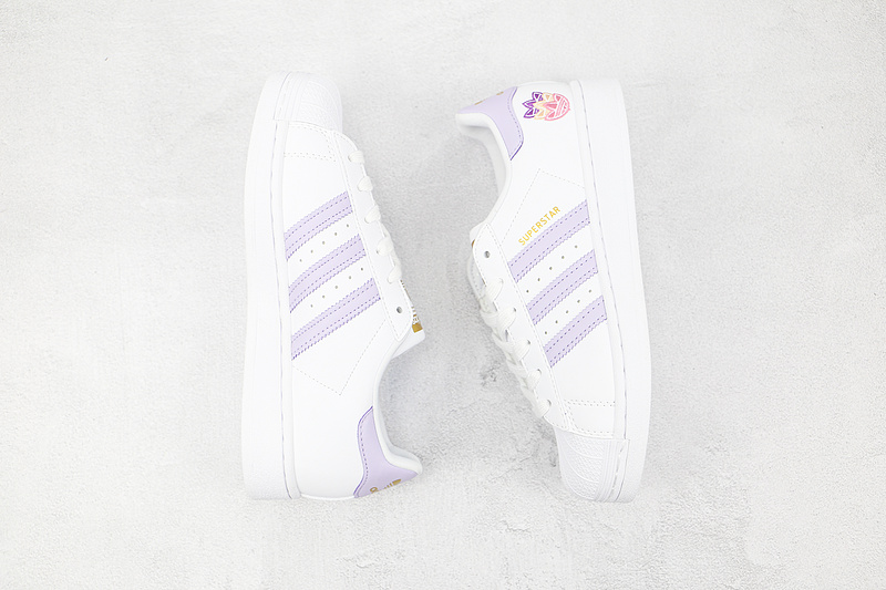 Superstar Shoes Cloud White/Purple Tint/Matte Gold 11