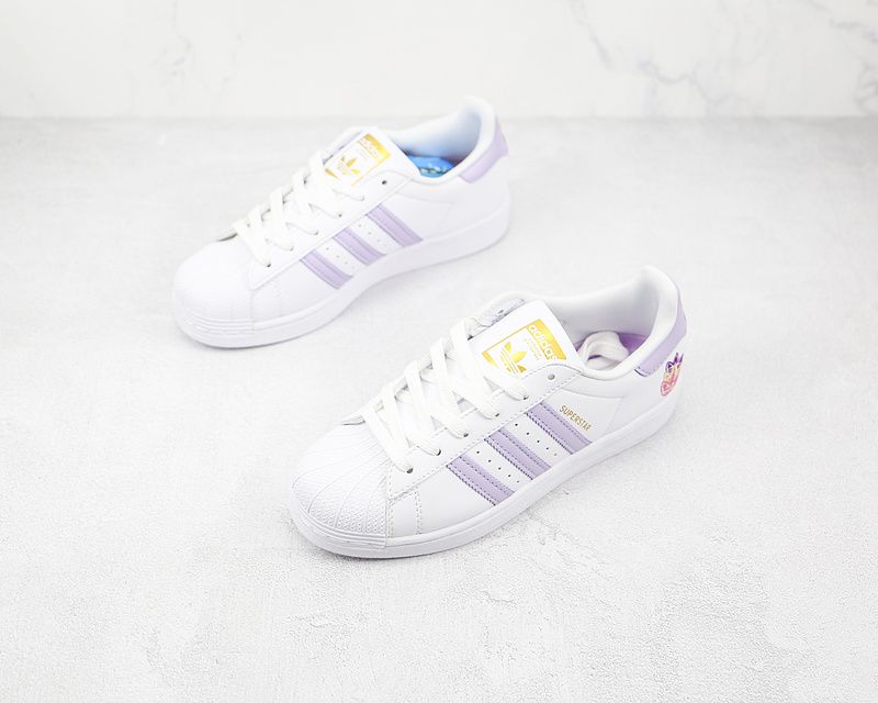 Superstar Shoes Cloud White/Purple Tint/Matte Gold 15