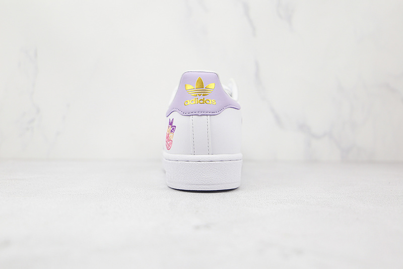 Superstar Shoes Cloud White/Purple Tint/Matte Gold 19