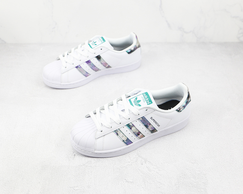 Superstar Abalone Shoes Footwear White/Active Purple-Active Teal 5