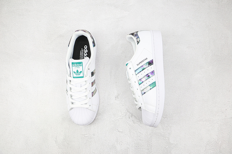 Superstar Abalone Shoes Footwear White/Active Purple-Active Teal 7