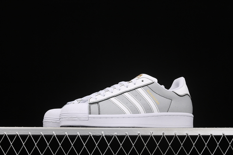 Superstar Shoes Light Grey/Cloud White/Gold 25