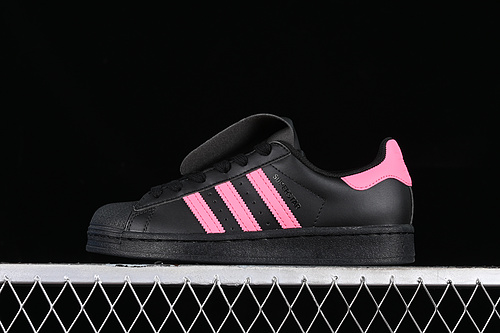 Adidas Superstar Shell Toe Casual Sneakers Black/Pink 23